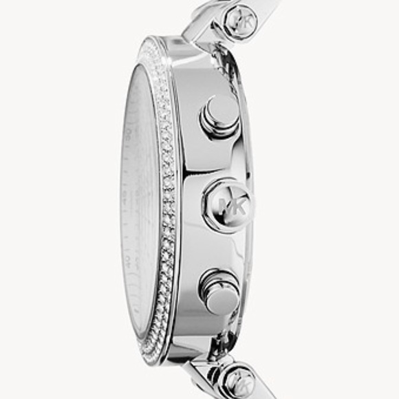 Michael Kors Silver-Tone Glitz Parker Watch - Picture 4 of 16